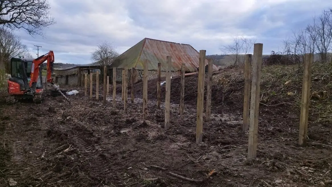 RF Construction machine operator carrying out groundworks