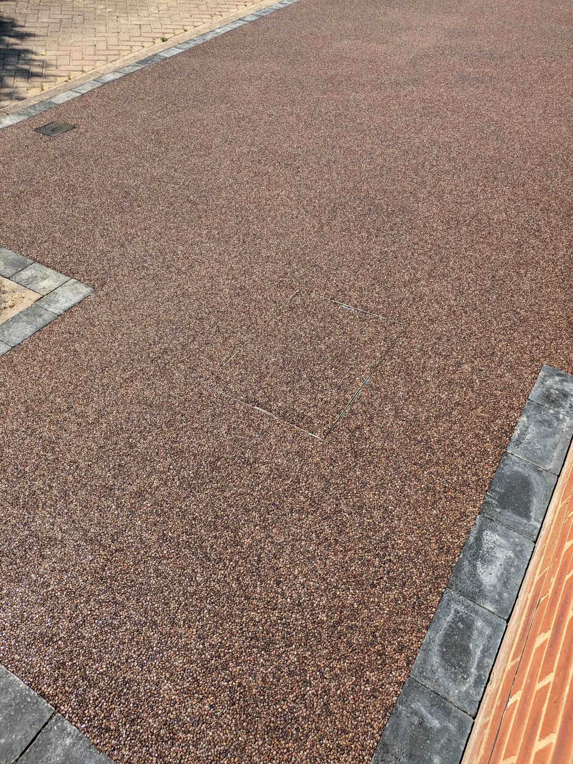Close-up of a resin bound surface